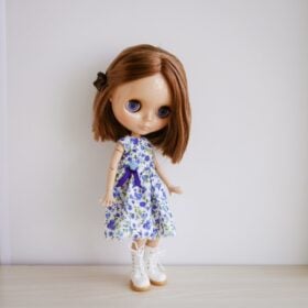 Blue floral blythe dress