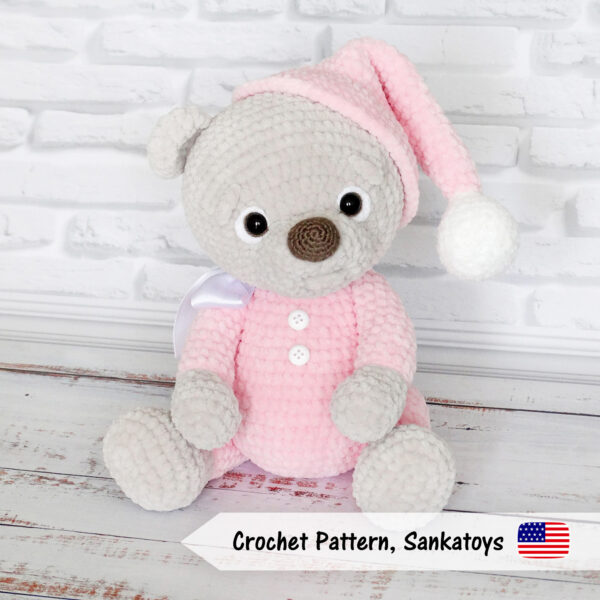 teddy bear plush crochet pattern