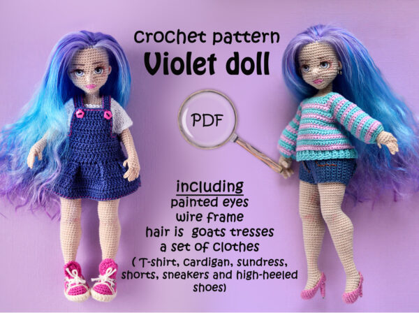 crochet doll pattern scaled