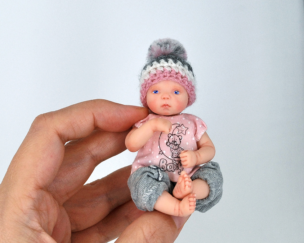 MUÑECO BEBE REBORN Miniatura - Ooak Baby - Doll Reborn Miniature EUR 10,00  - PicClick IT