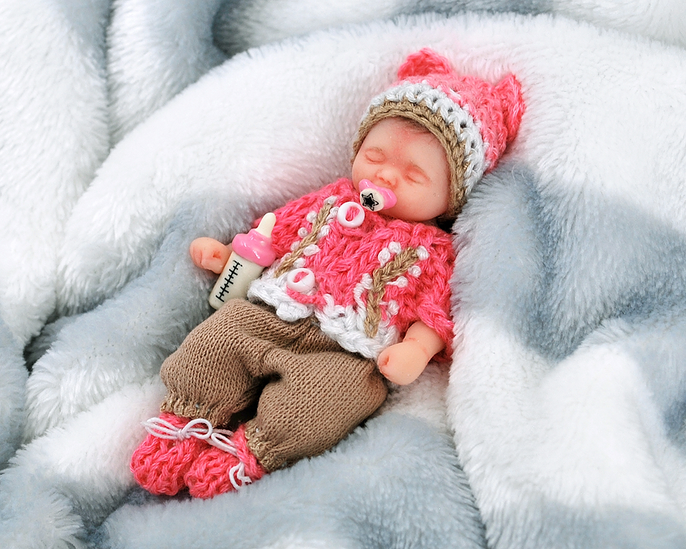 mini-reborn Mini silicone baby doll