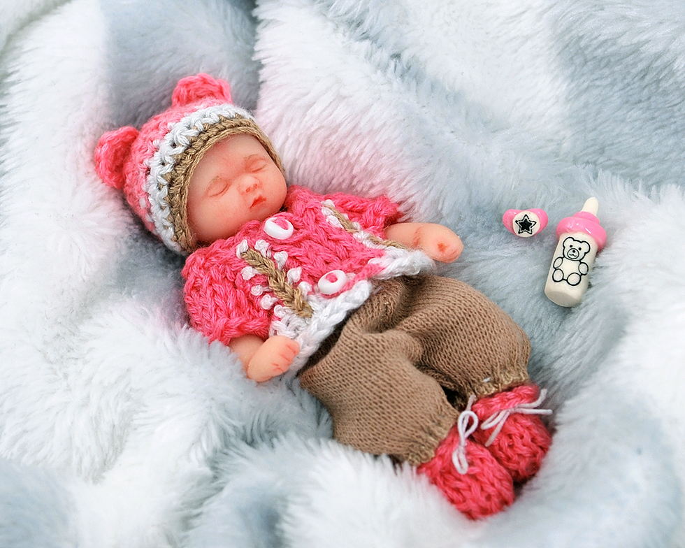 Mini reborn dolls, reborn baby doll silicone baby dolls 4 mini silicone baby