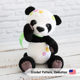 teddy panda plush crochet pattern