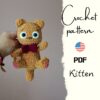 Minnie, little plush kitten | crochet cat pattern | drawing cat amigurumi | crochet plush cat | English PDF Template