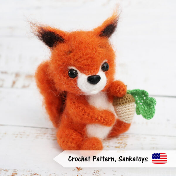 squirrel fluffy mohair crochet pattern