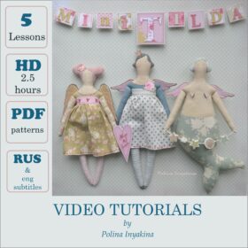 Educational video course on sewing textile dolls