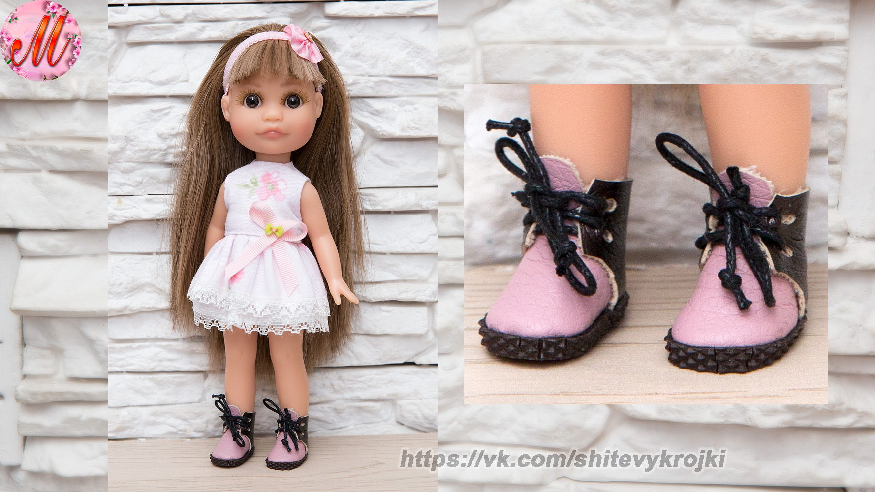 Paola 21 cm and Berjuan 22 cm shoes ballet shoes booties Pattern 3 mini Paola Reina 21cm and Berjuan pattern shoes ballet flats shoes
