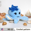Crochet pattern octopus, amigurumi toys. ENG pattern