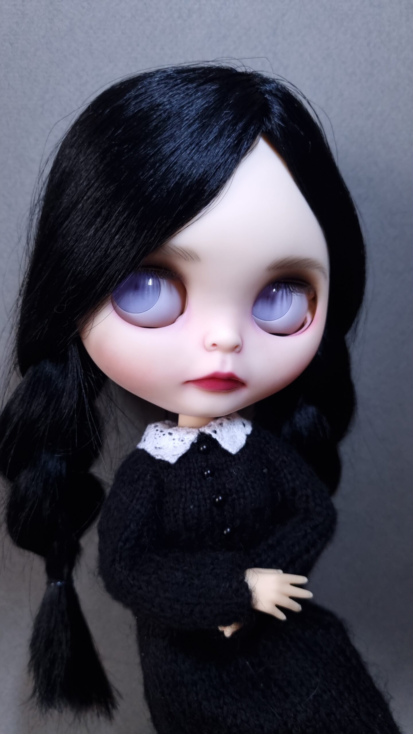 Blythe Doll Clothes Handmade Wednesday Addams Dress fit 11.5” Neo Blythe  Dolls