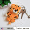 Crochet pattern keychain tiger