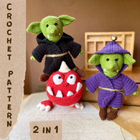 Goblin and squig crochet pattern