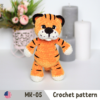 Crochet pattern tiger FINE, аmigurumi toys
