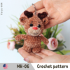 Crochet pattern keychain deer