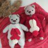 teddy bear knitting pattern, stuffed knitted doll