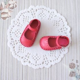 Little Darling doll leather shoes, Pink color boots for doll, Effner Little Darling dolls, Darling outfit