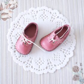 Shoes for Little Darling dolls, Pink color boots for doll, Effner little darling dolls, Doll clothing, Leather Dianna Effner doll shoes