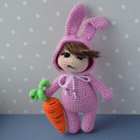 BTS JK Bunny Crochet Doll. Jungkook Cooky Plush.