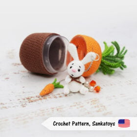 micro bunny kinder surprise miniature crochet pattern