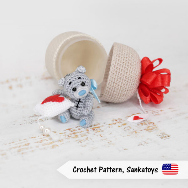 micro teddy kinder surprise miniature crochet pattern