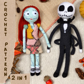 Sally and Jack Skellington crochet pattern