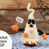 Halloween Ghost gnome crochet pattern amigurumi