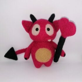 felted toys cute devil