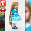 Paola Reina 32-34cm dress with lantern sleeve pattern