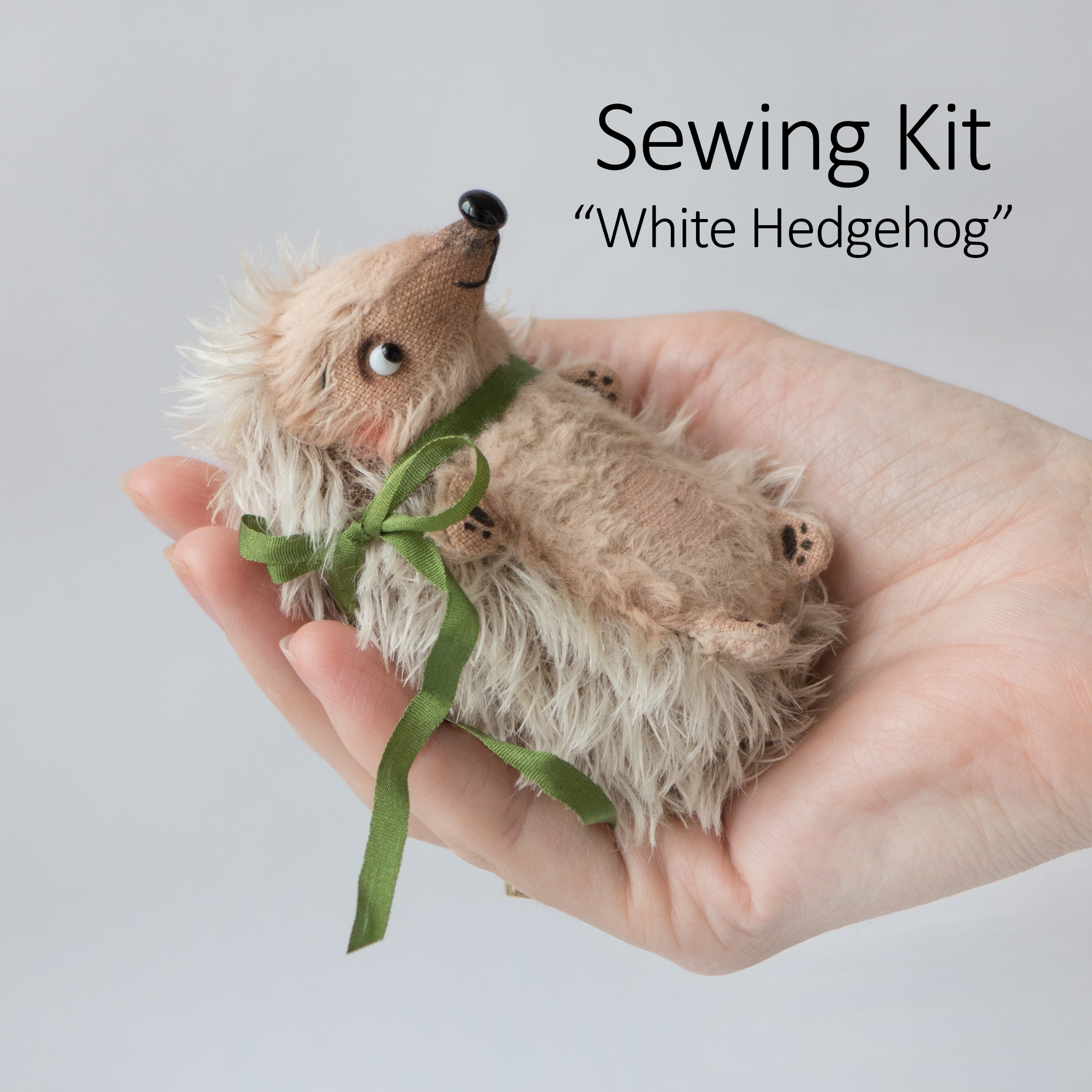 Sewing kits and sewing patterns for stuffed animals