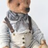 Pattern of a teddy bear and clothes