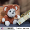 Crochet pattern little monkey. Amigurumi animal toys. ENG pattern