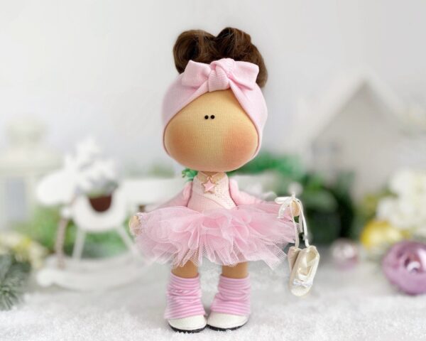 Baby ballerina Handmade textile tilda doll 9inch