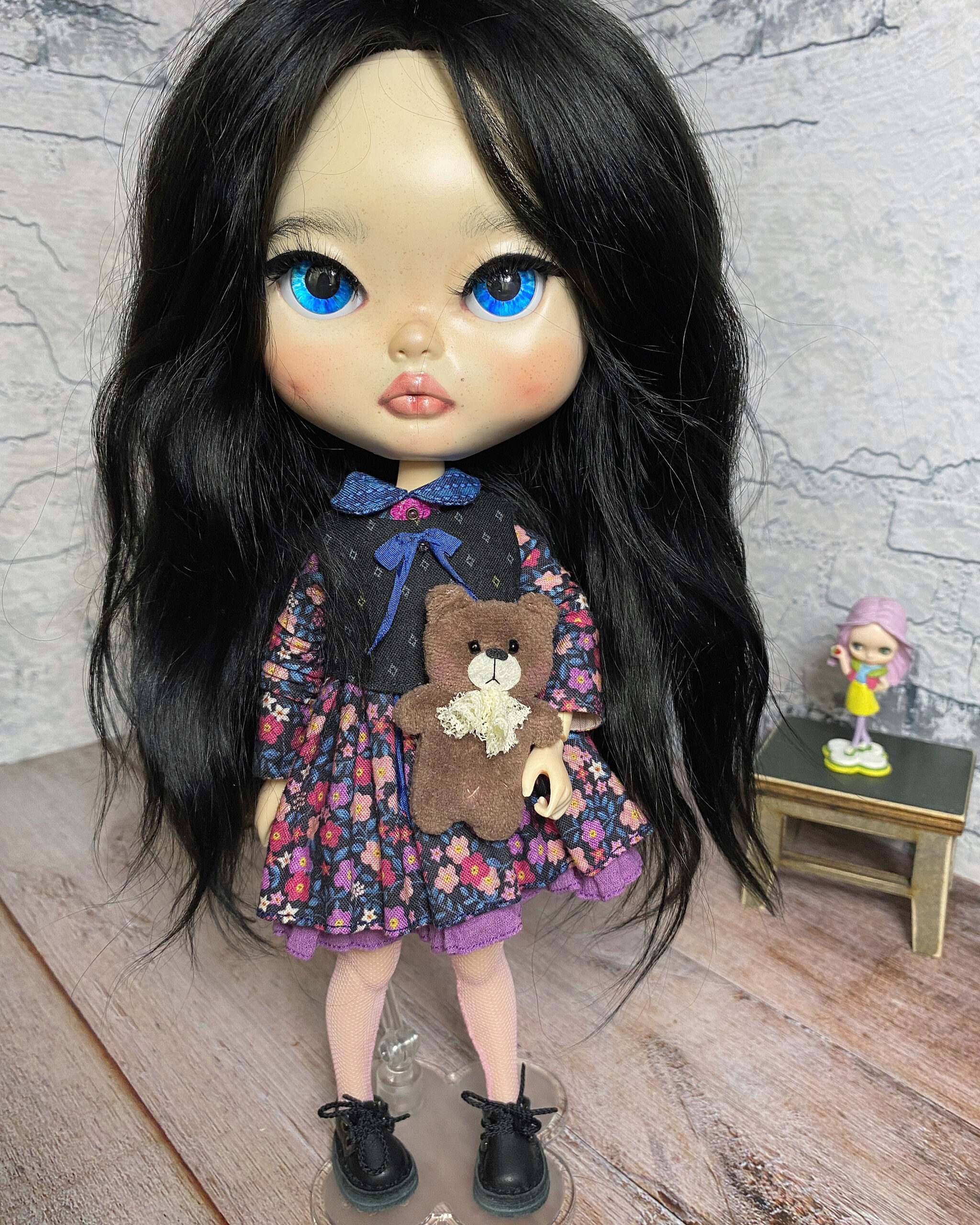 Custom Blythe Doll with Sleeping Eyes Pouting Mouth Matte Face Beauty Hair  Gifts