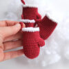 Christmas mittens decor crochet pattern