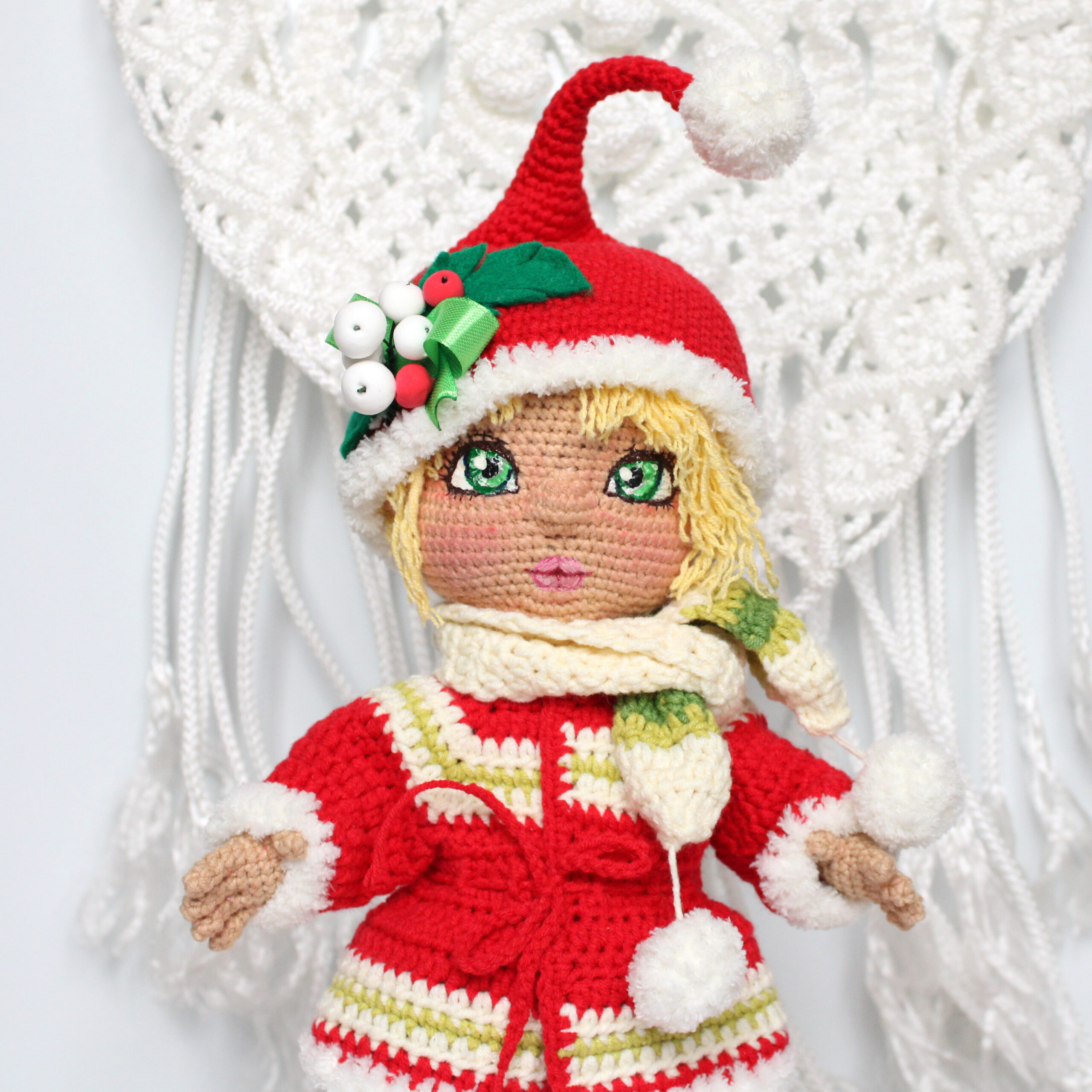 Christmas doll winter clothes Baby girl gift Handmade doll 2 Christmas doll 3
