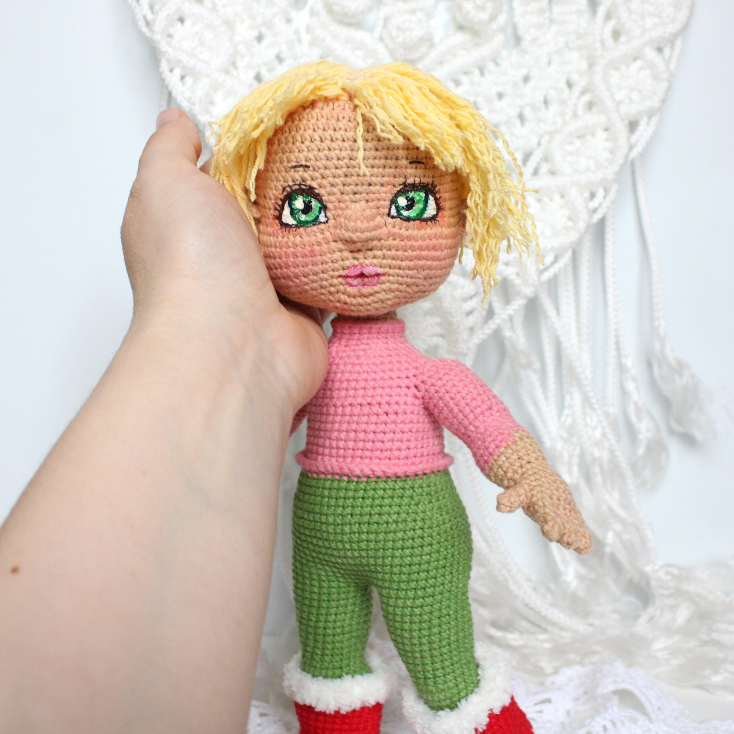 Christmas doll winter clothes Baby girl gift Handmade doll 6 Christmas doll 10
