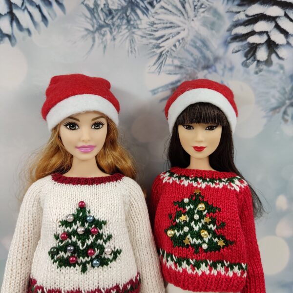 Red christmas hat for Barbie
