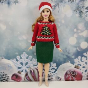 Barbie curvy christmas clothes