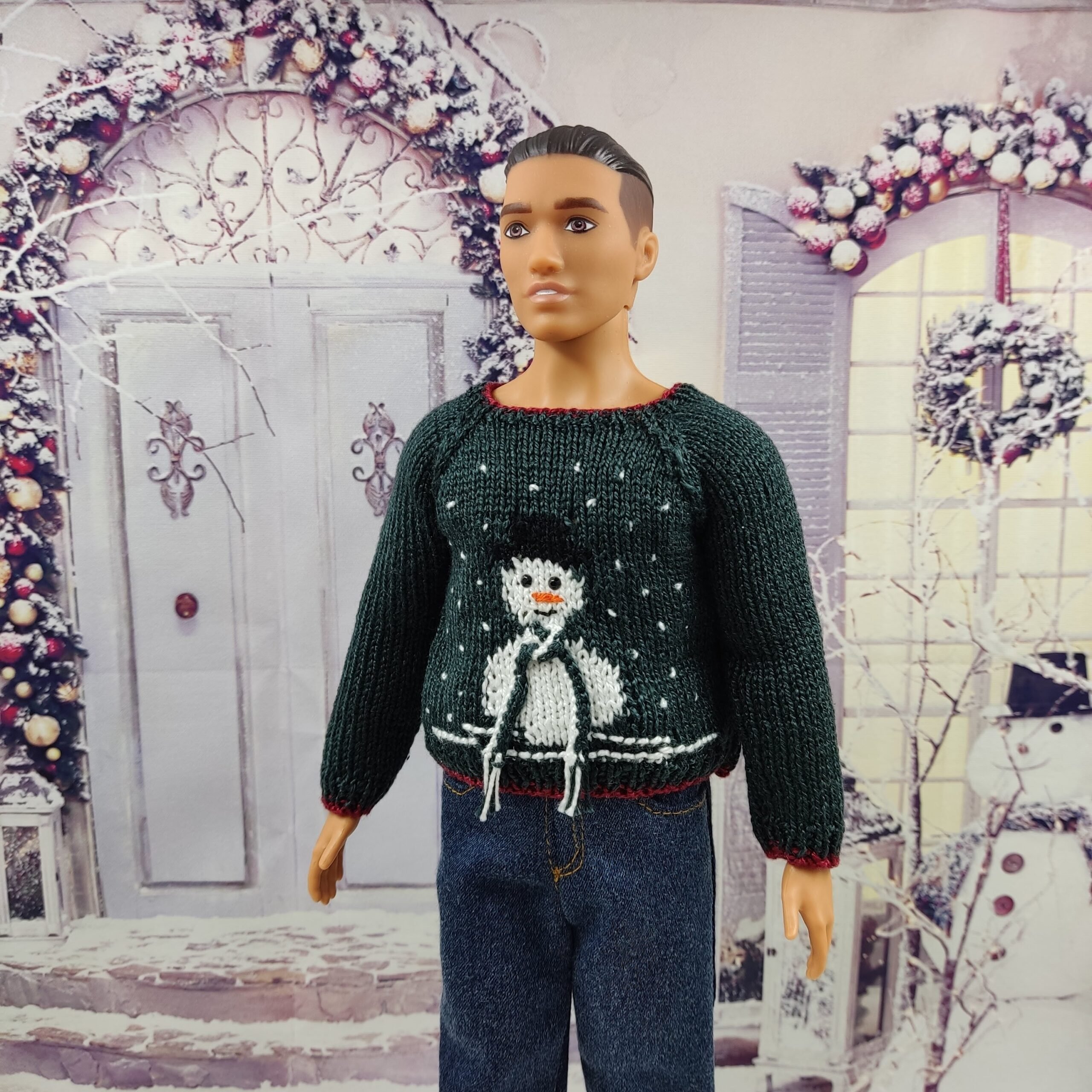 Ken doll clothes, Ken Christmas sweater
