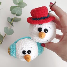 Snowman easy crochet pattern