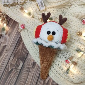Snowman Ice Cream crochet pattern