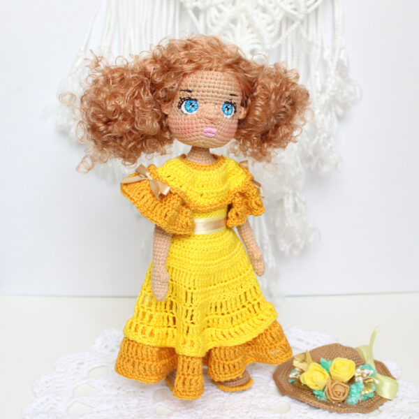 Crochet dress doll