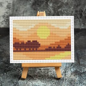 Cross Stitch Pattern Miniature Painting for Dollhouse