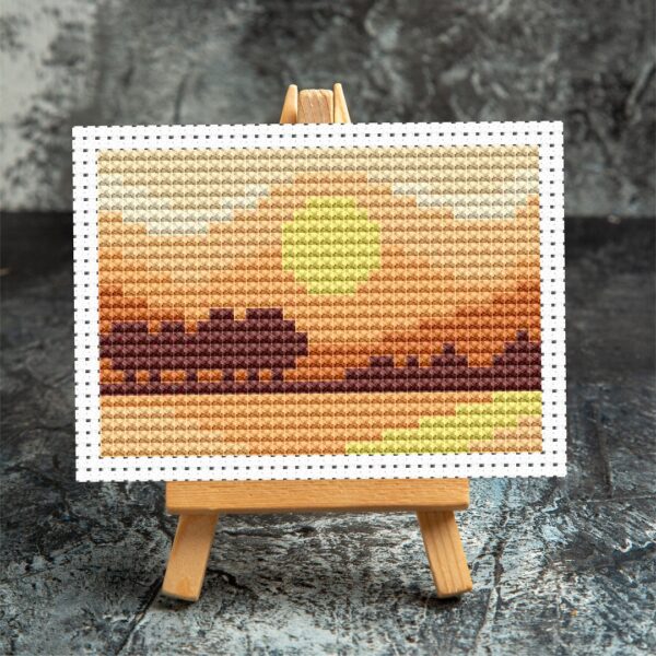 Cross Stitch Pattern Miniature Painting for Dollhouse