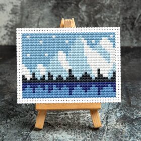 Cross Stitch Pattern Miniature Painting for Dollhouse