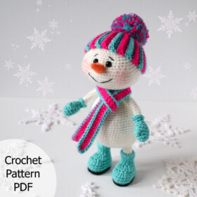 Snowman amigurumi crochet pattern