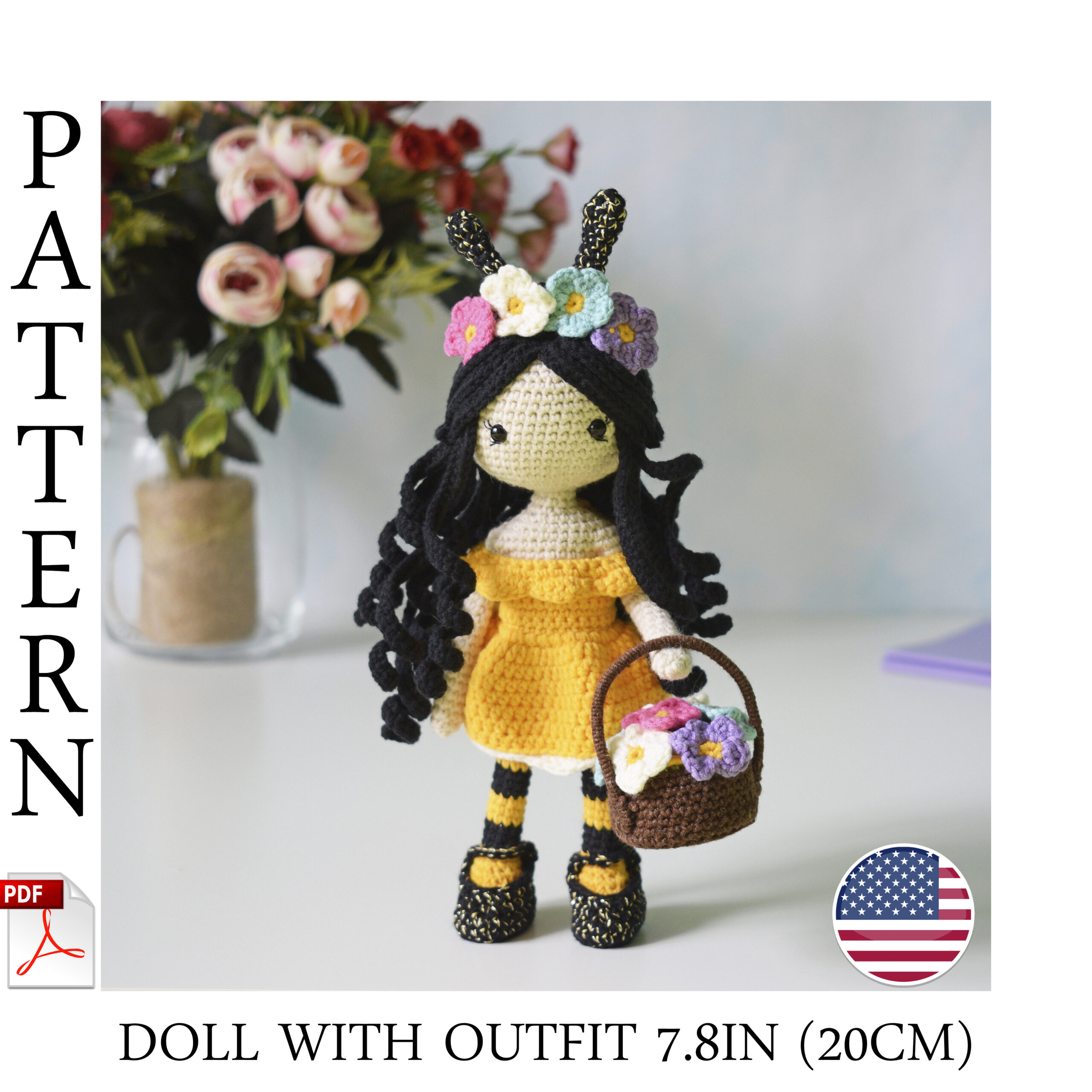 Mirabel Madrigal doll crochet pattern Encanto doll - DailyDoll Shop