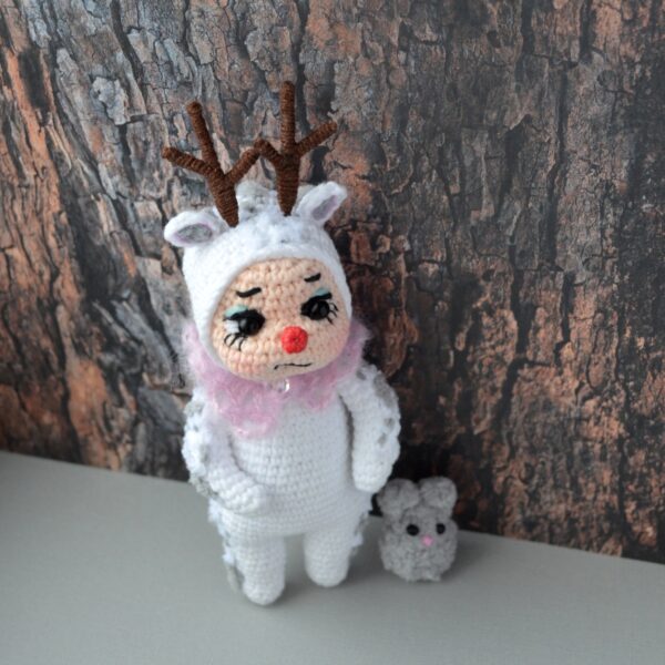 Baby Deer Crochet Doll Adorable Fantasy Creature 1 OAK Toy