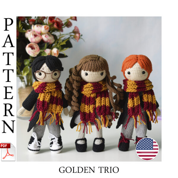 golden-trio-crochet-dolls