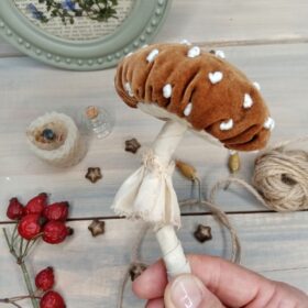 fly agaric, mushroom decor, mushroom textile, mushroom gift