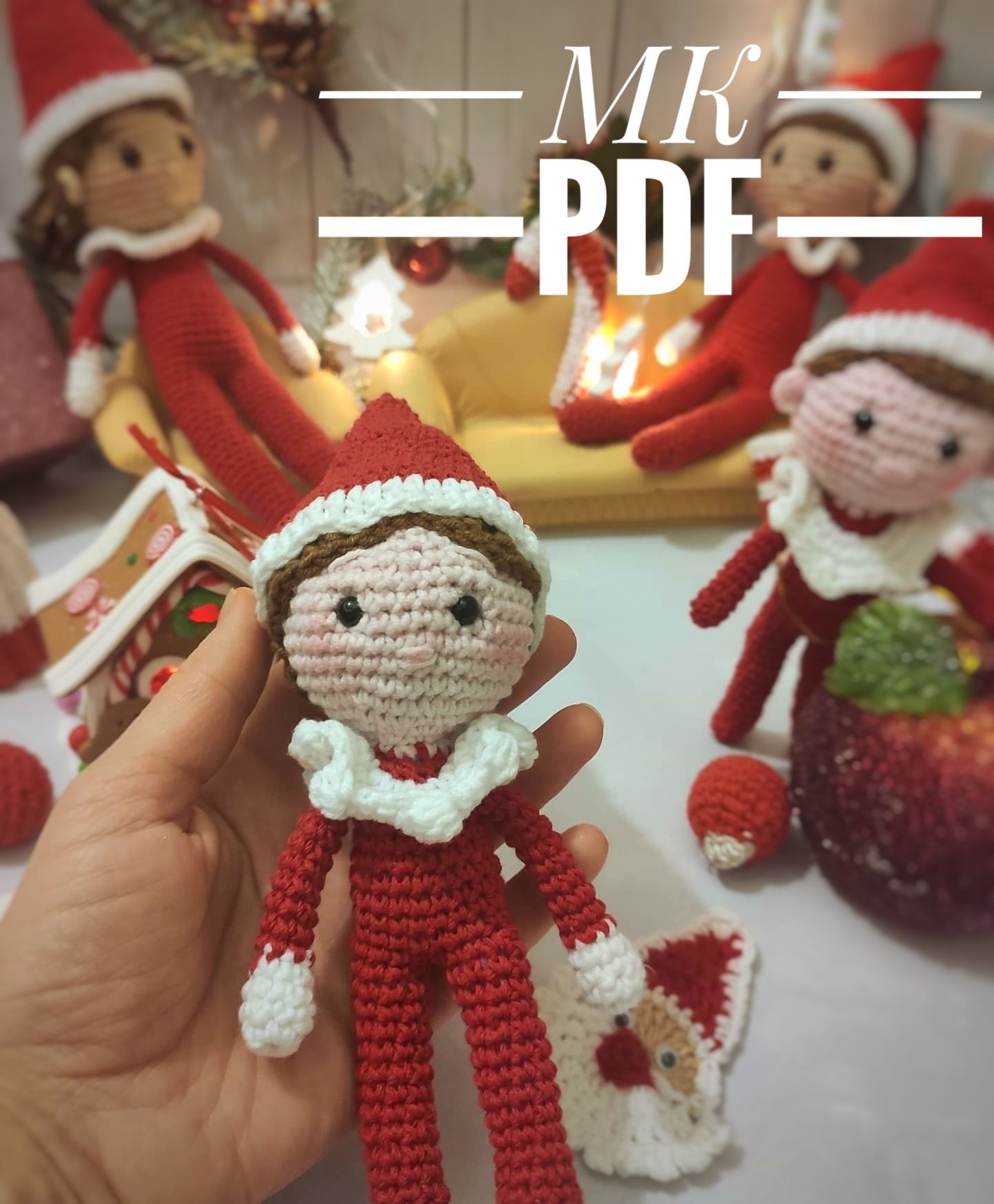 Christmas Elf PATTERN, Crochet Elf, Amigurumi Elf 1661807083665